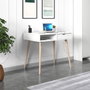 Hanah Home Mesa de Estudio con Estantes en Blanco y Madera